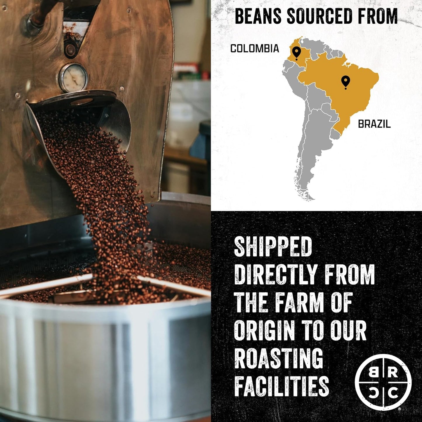 Black Rifle Coffee Company Ground Coffee Medium Roast - Roasted Blend Made from Pure Arabica Beans - Colombian & Brazilian Beans - Veteran Founded & American Made (Just Black, 18oz Bag)