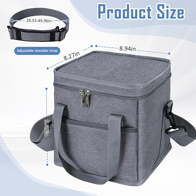 Reusable Drink Carrier with Handle, Tip-Resistant 4 Cup Insulated Bag, - Image 3