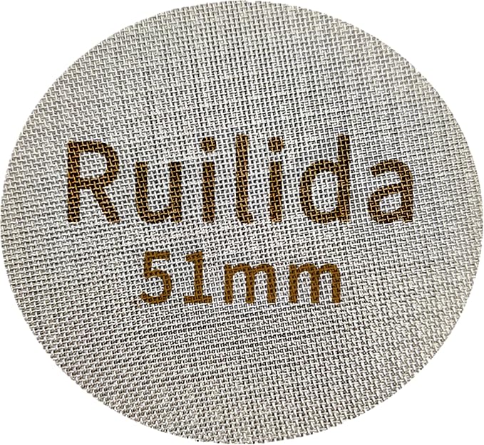 Espresso Puck Screen 51mm, Reusable 1.7mm Thickness 150μm 316 Stainless Steel by Ruilida
