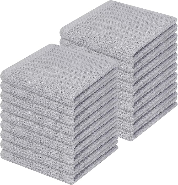 Homaxy 100% Cotton Waffle Weave Kitchen Dish Cloths, Ultra Soft Absorbent Quick by Homaxy