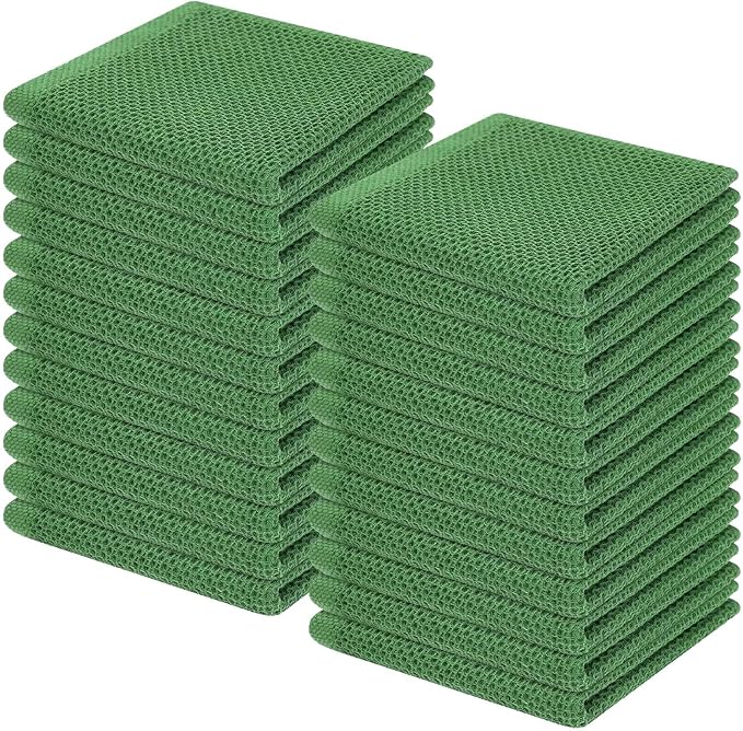 Homaxy 100% Cotton Waffle Weave Kitchen Dish Cloths, Ultra Soft Absorbent Quick by Homaxy