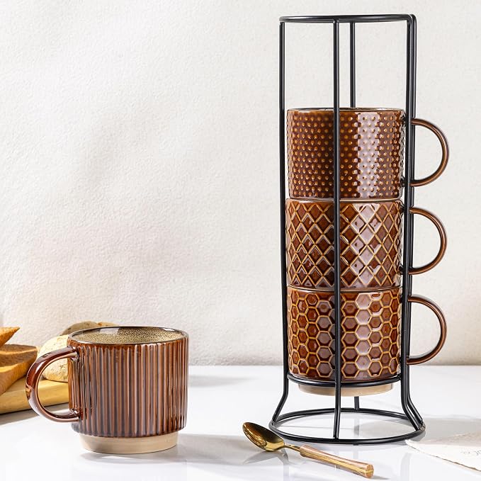 GBhome 12OZ Stackable Coffee Mugs by GBhome