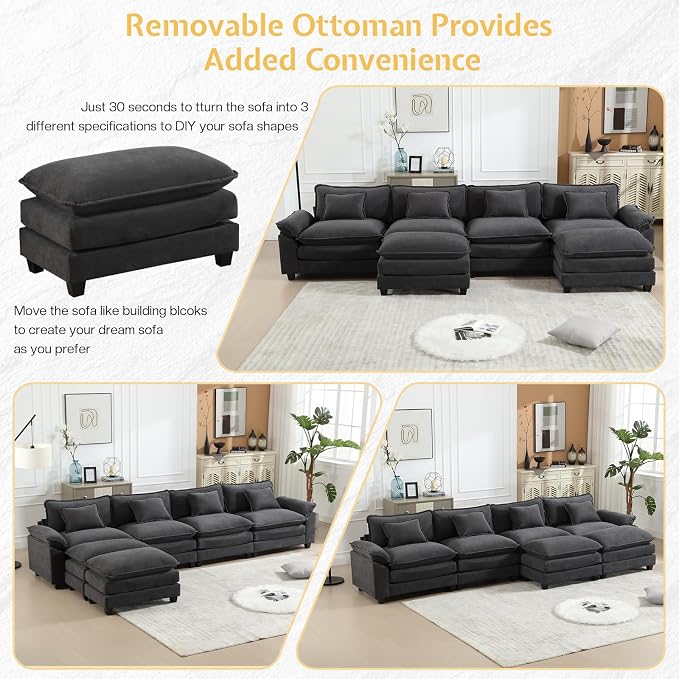Modular Sectional Sofa, Cloud Couch - Image 4