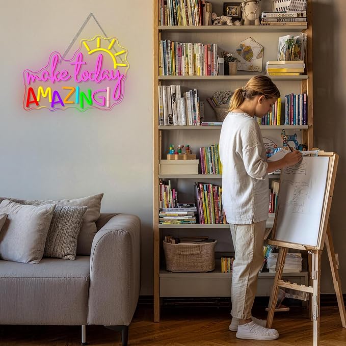 Make Today Amazing Neon Sign Classroom Wall Decor Reading Neon Signs - Image 7