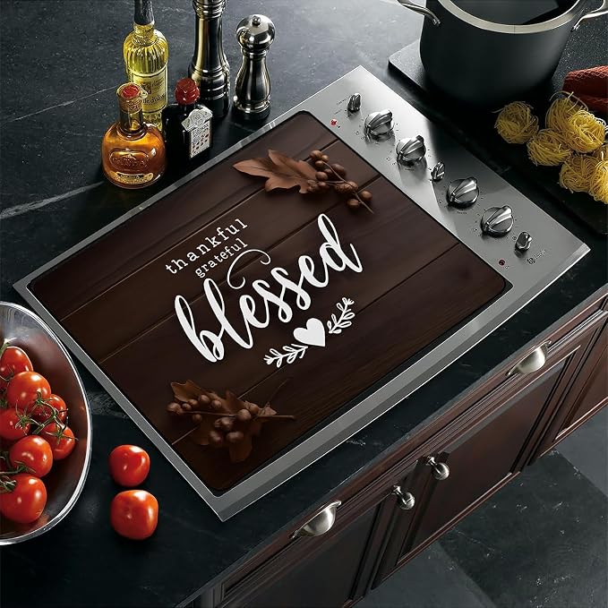 Blessed Stove Top Cover 28.3 x 20.5 Inches, Heat Resistant Glass Stove - Image 5