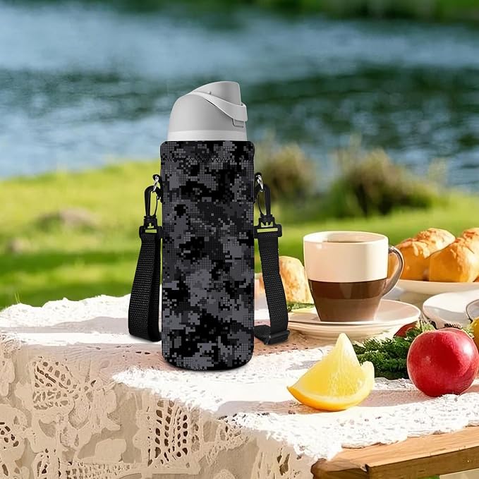 AUPET Water Bottle Bag Carrier, 24oz/32oz Insulated Neoprene bottle Sling - Image 5
