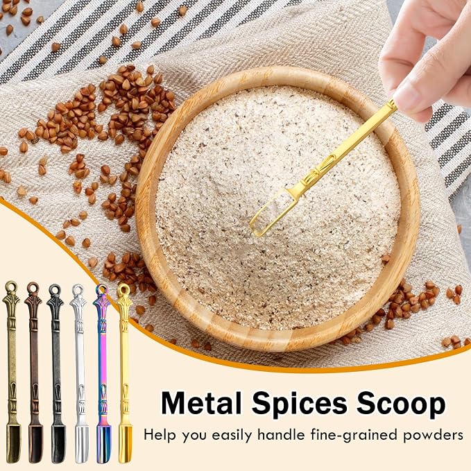 60Pcs Mini Shovel Spoons, 3.23 inch Metal Spices Power Scoop, Tiny Spoons - Image 4