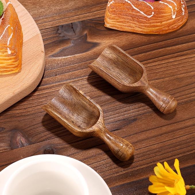 2pcs Mini Acacia Wood Coffee Spoons - Image 6