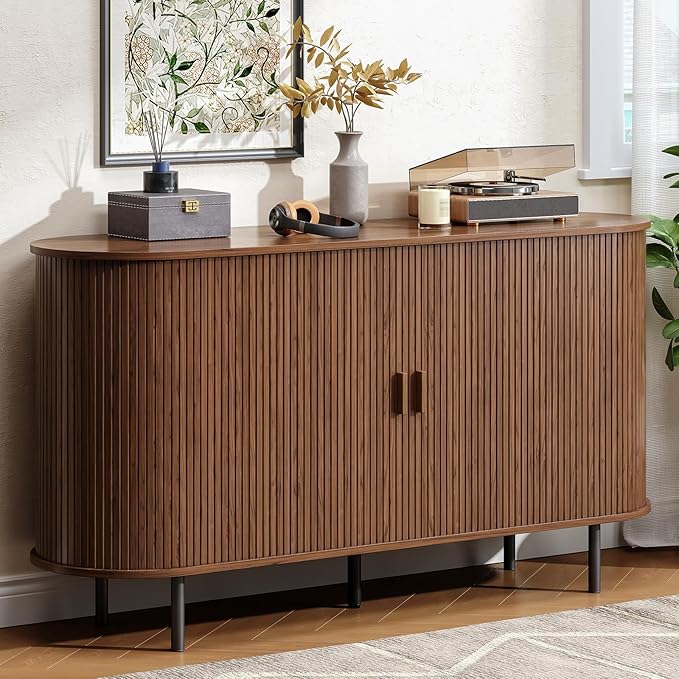 Buffet Cabinet with Storage, Coffee Bar Cabinet with Adjustable Shelf, Console by LEFURTURE