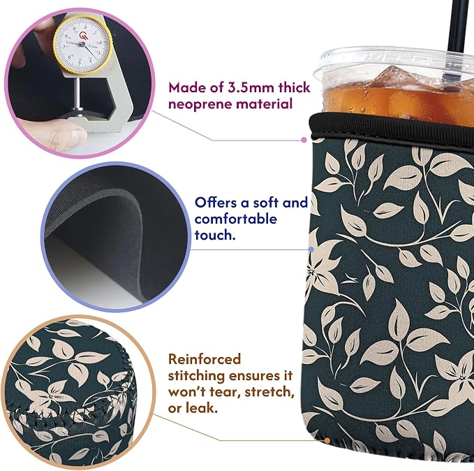 Reusable Insulated Neoprene Iced Coffee Sleeve - Image 2