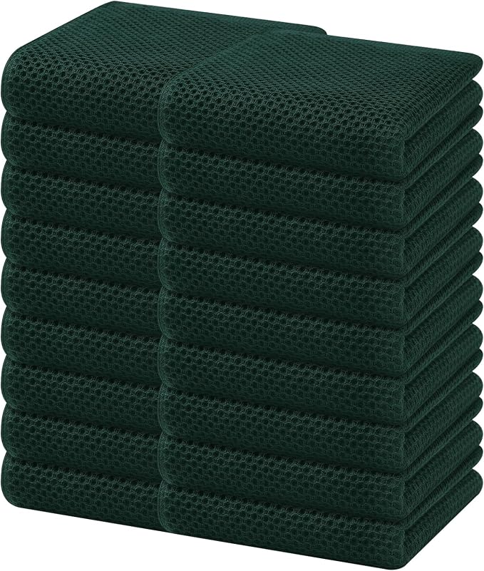 Homaxy 100% Cotton Waffle Weave Kitchen Dish Towels, Ultra Soft Absorbent Quick by Homaxy