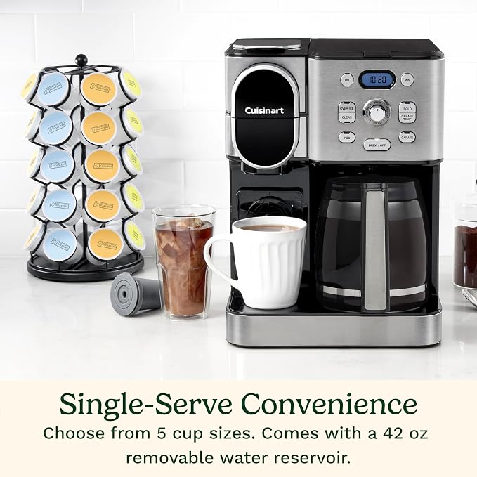 Cuisinart 12-Cup Coffee Maker, Single-Serve Brewer Glass Carafe, Automatic Hot - Image 3