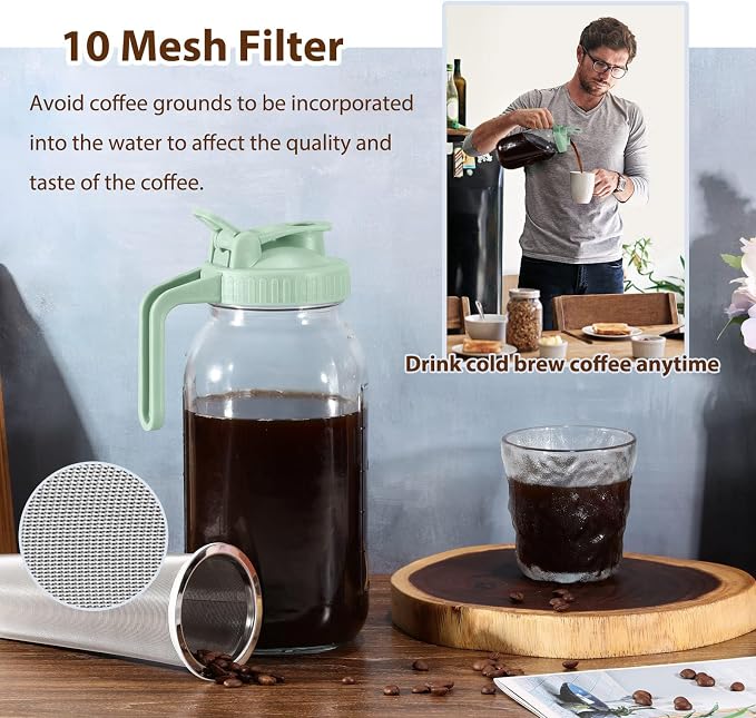 Glyntrof Cold Brew Coffee Maker Pitcher, Ice Drinks - Image 4