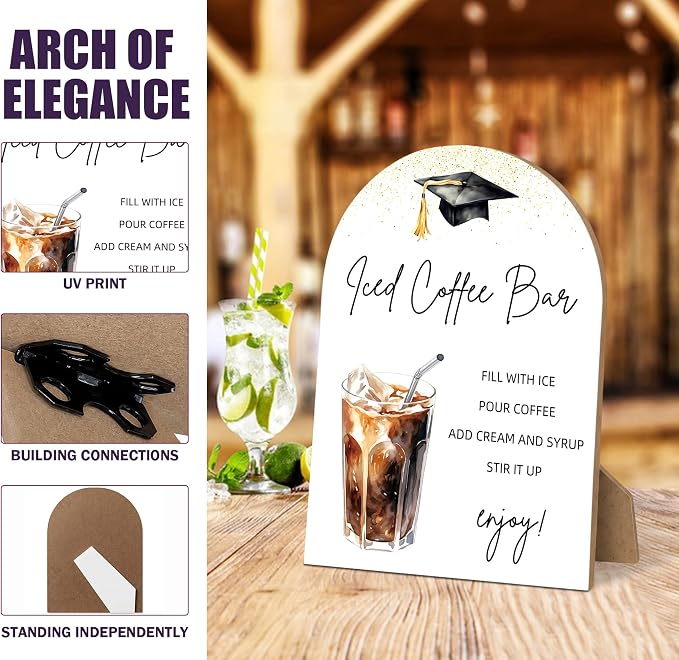 Graduation Iced Coffee Bar Sign - Image 2