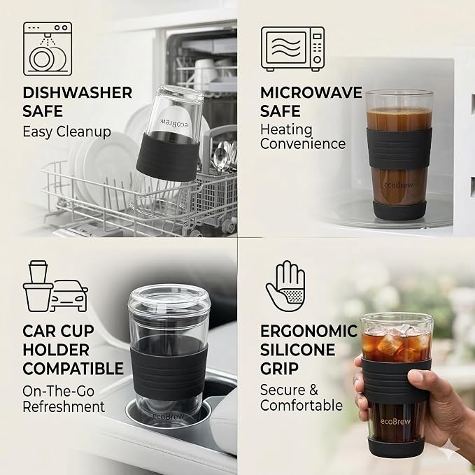 16oz Double Wall All Glass Tumbler - Image 4