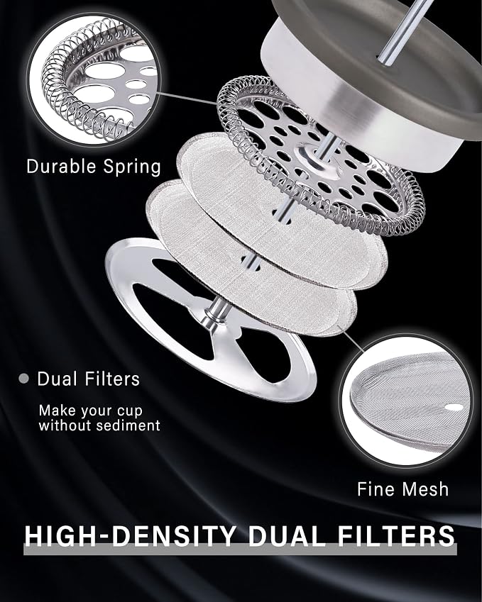 POLIVIAR French Press Coffee Maker, 12 oz Portable French Press - Image 2