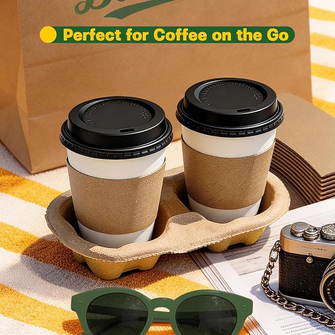 500 Pack Coffee Cup Sleeves for Hot & Cold Drinks | Extra Thick Disposable - Image 6