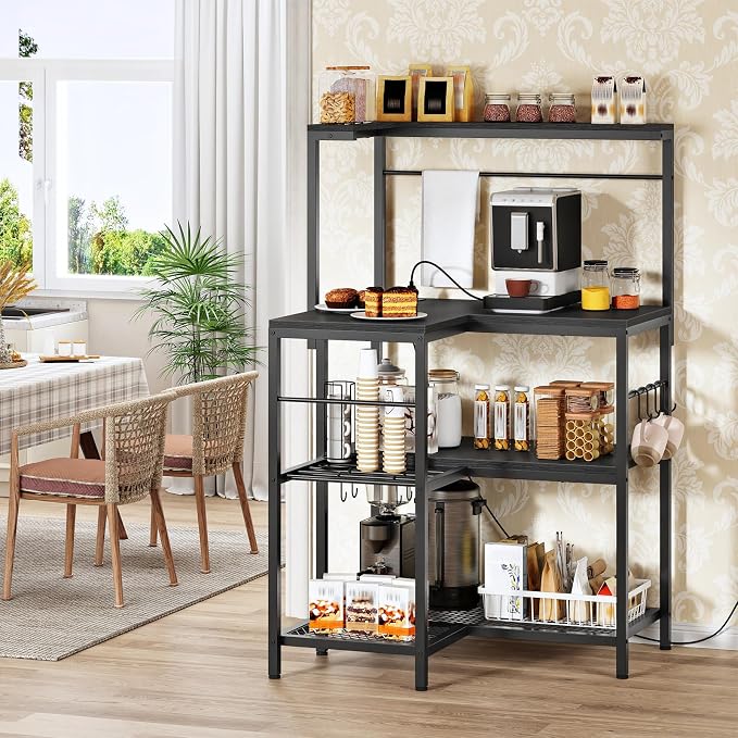 HOOBRO L-Shaped Bakers Rack - Image 2
