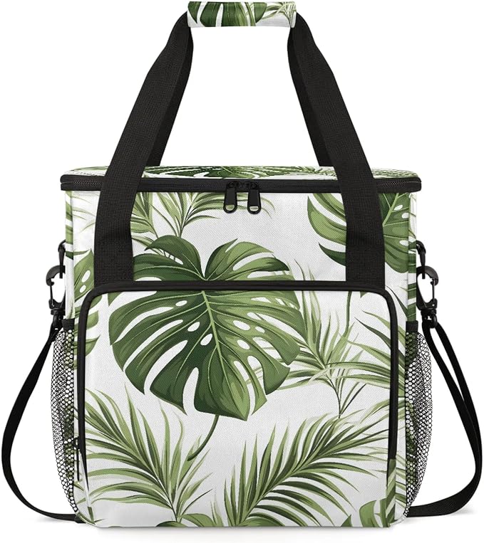Tropical Plant Palm Leaves Coffee Maker Carring Bag, Large Insulated Storage by Home