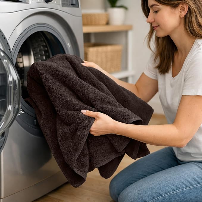 RIVERSIDE Pack of 8 Towels Set, 2 Large Bath, 2 Hand, 4 Face Washcloths - Image 7
