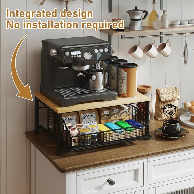Funecy Coffee Pod Drawer Holder, Coffee Machine Storage Rack, Home Kitchen - Image 6