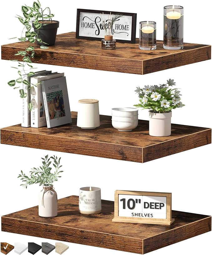QEEIG 10" Deep Floating Shelves by QEEIG