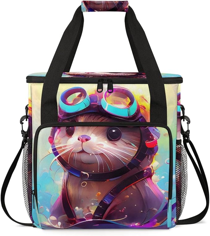 Cartoon Otter Coffee Maker Carring Bag, Large Insulated Storage Organizer Case by Home
