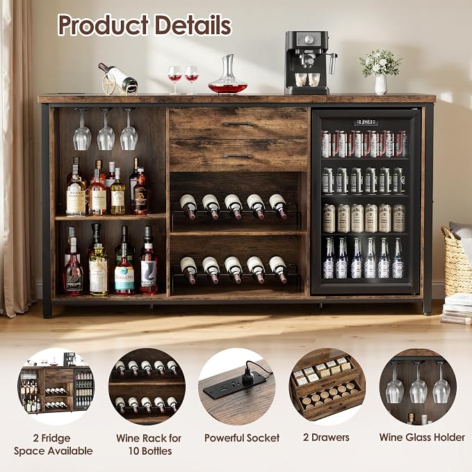 Leteuke Large Coffee Bar Cabinet - Image 4