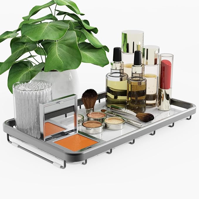 Counter Organizer for Bathroom, Kitchen or Coffee Bar, Metal Shelf - Image 4