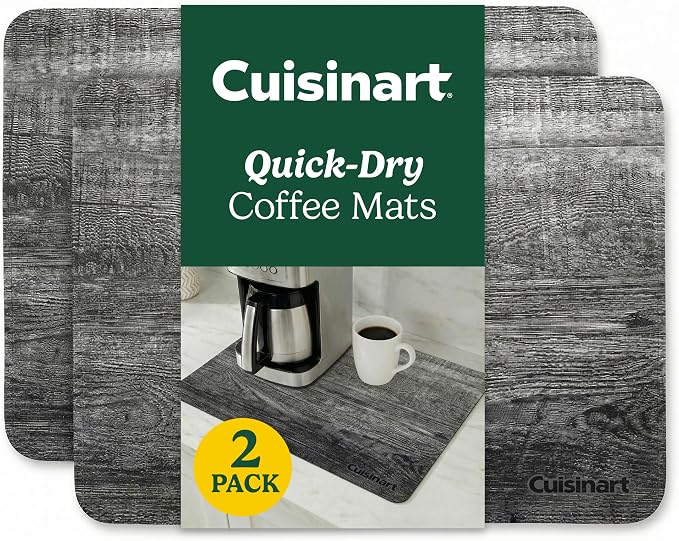 Cuisinart Coffee Mat for Countertop-Quick-Dry Absorbent Coffee Bar Mat for by BestBrands