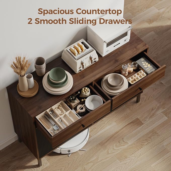Mericonia Farmhouse Buffet Sideboard Cabinet - Image 5