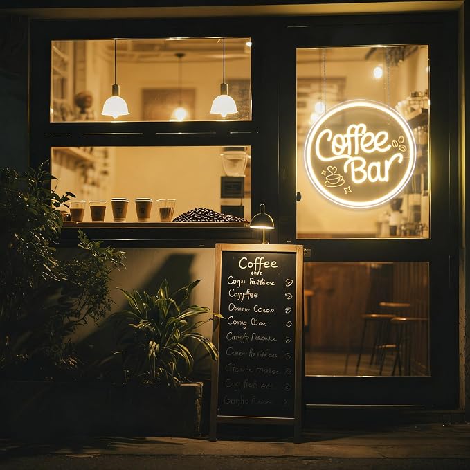 Coffee Bar Neon Sign for Wall Decor Dimmable LED Neon coffee Light Up Sign for - Image 7