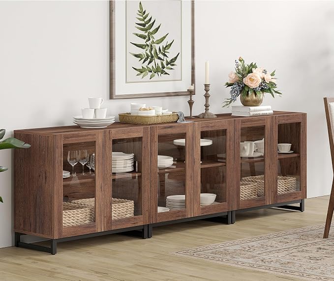 WAMPAT Sideboard Buffet Cabinets, Modern Credenza Sideboard by WAMPAT