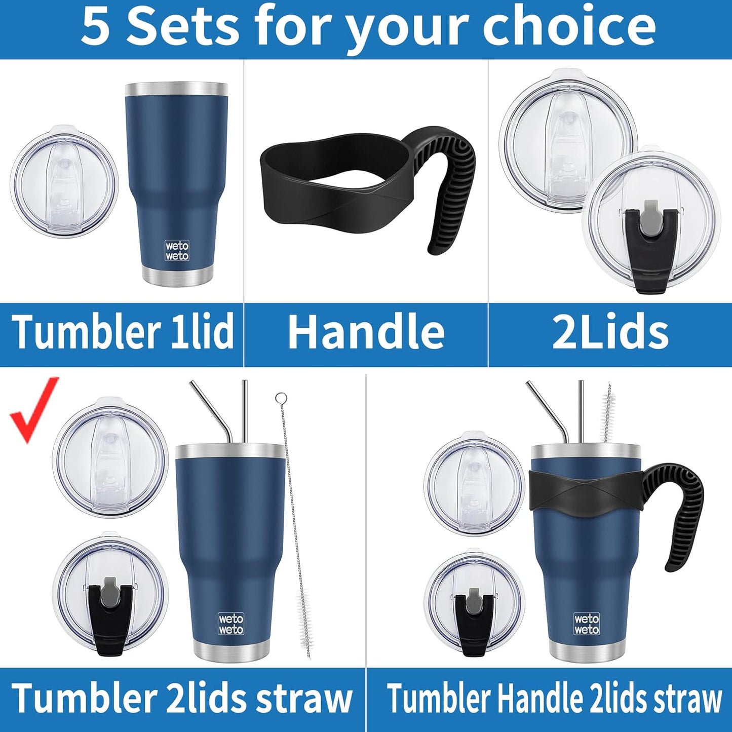 WETOWETO 30 oz Tumbler with 2 Lids and 2 Straws,18/8 Stainless Steel Vacuum Insulated Coffee Tumbler,Insulated Travel Mug Water Cup with Leak-Proof Straw Lid & Flip Lid (Purple, 1 Pack)