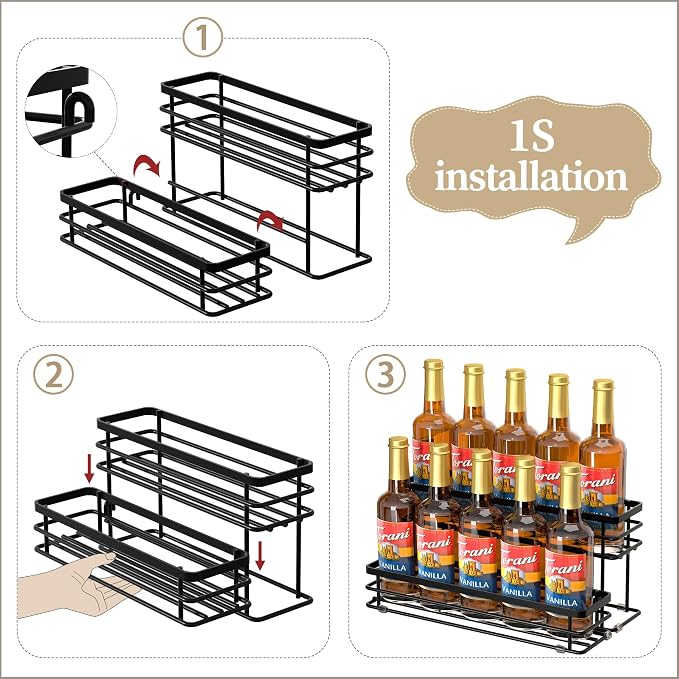 Coffee Syrup Rack Organizer, Syrup Bottle Holder Stand - Image 9