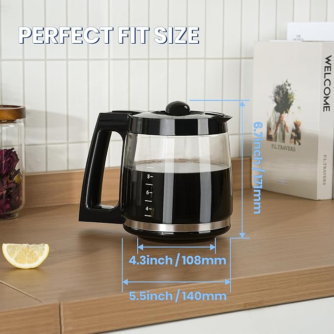 12-Cup Glass Replacement Carafe Compatible - Image 8