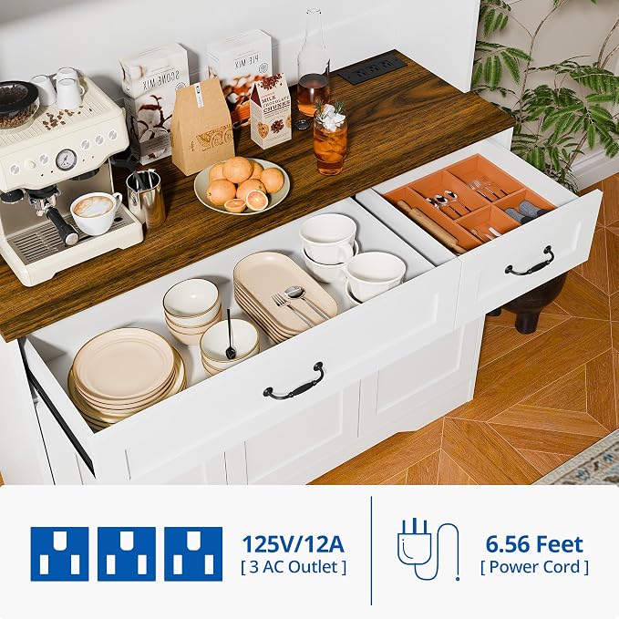 Cozy Castle 71" Tall Kitchen Hutch Cabinet - Image 3