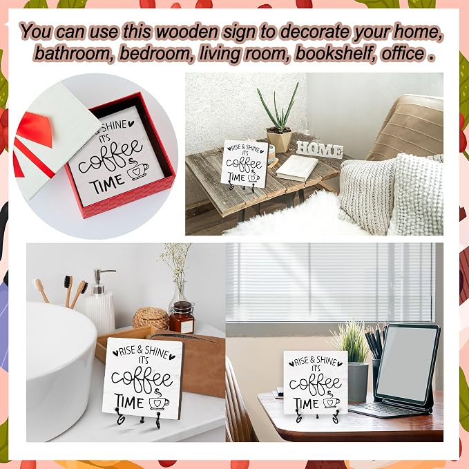 Coffee Desk Decor Sign, Coffee Time Sign - Image 3
