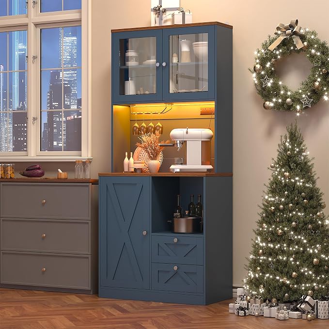 71" Tall Coffee Bar Cabinet - Image 3