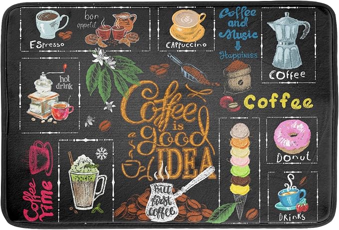 Coffee Theme Dish Drying Mat by Kawani