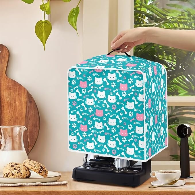 Cat'S Paw Print Bone Coffee Machine Covers Folding Covers - Image 4