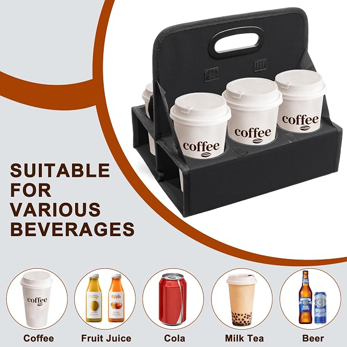 AKAYOK 6-Cup Reusable Foldable Drink Carrier - Image 6