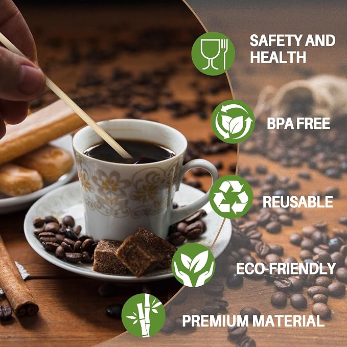 MAQIHAN 1000pcs Wooden Coffee Stirrers - Image 7
