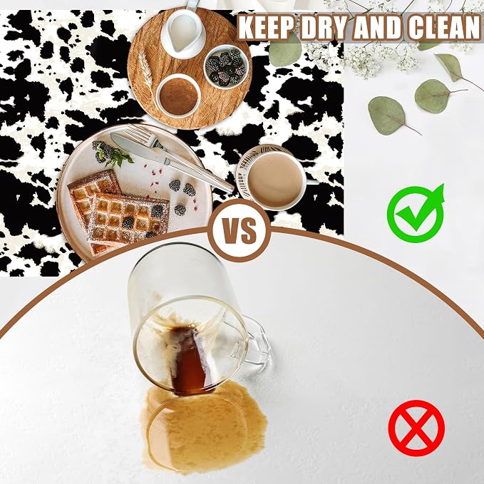 Dish Drying Mat Cow Print Coffee Bar Mat - Image 6