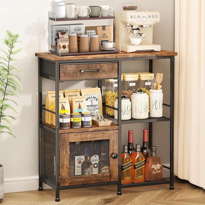 2 Tier Acrylic Coffee Station Organizer Countertop, Kitchen Counter Holder - Image 7