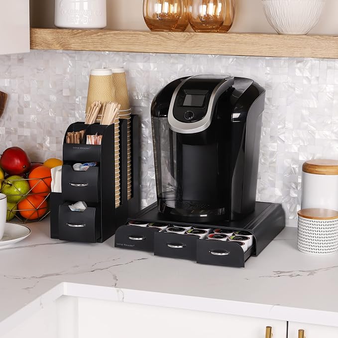 Mind Reader Single Serve Coffee Pod Drawer and Cup Condiment Set, 36 Pod - Image 2