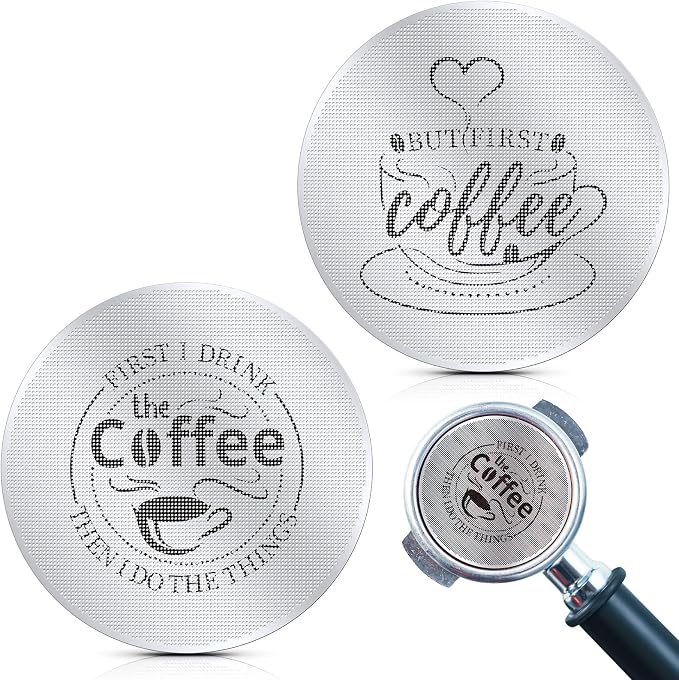 Yaomiao 2 Pcs Puck Screen Espresso Puck Screen 316 Stainless Steel Coffee by Yaomiao