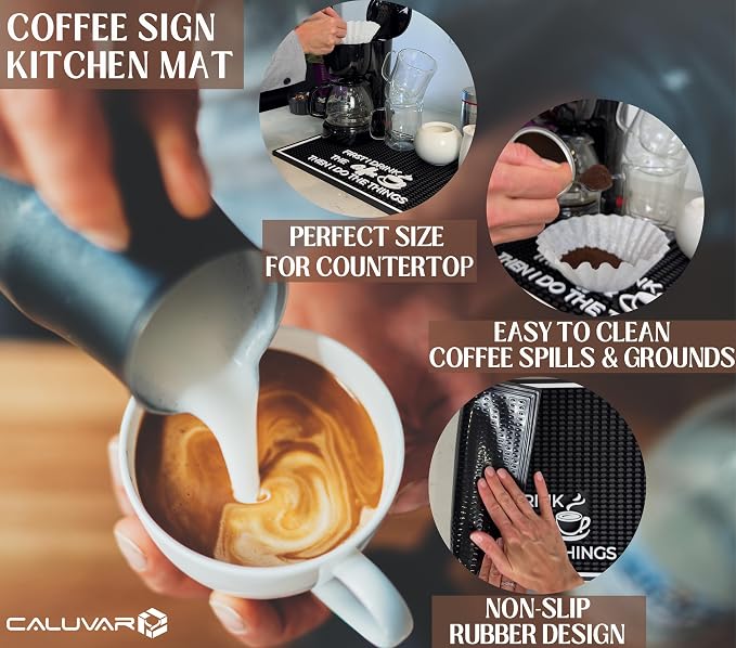 First I Drink the Coffee Then I Do the Things Silicone Station Mat - Image 2