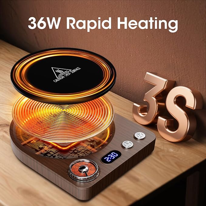MQFORU Retro Coffee Mug Warmer, 36W Fast Heating - Image 5