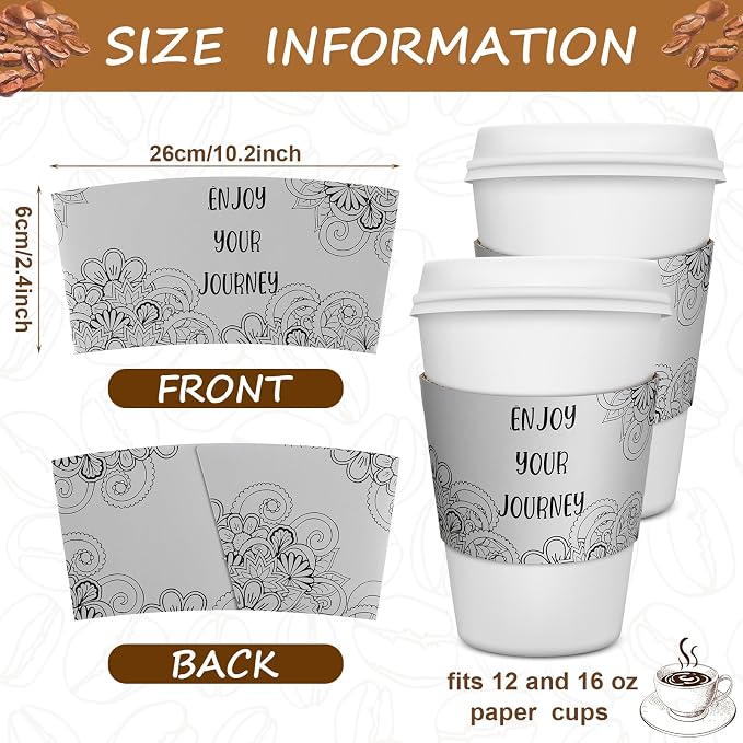 Dingion 200 Pack Coffee Cup Sleeves - Image 4